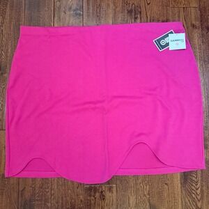 Sammy B Target Pink Scalloped Hem Mini Skirt Plus Size 4X barbiecore NEW